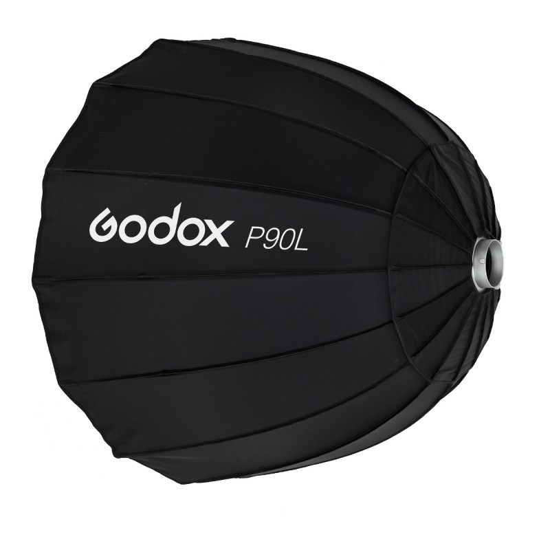 Godox P90L Softbox Parabolico 90cm con Attacco Bowens, Interno Argentato e Doppio Diffusore