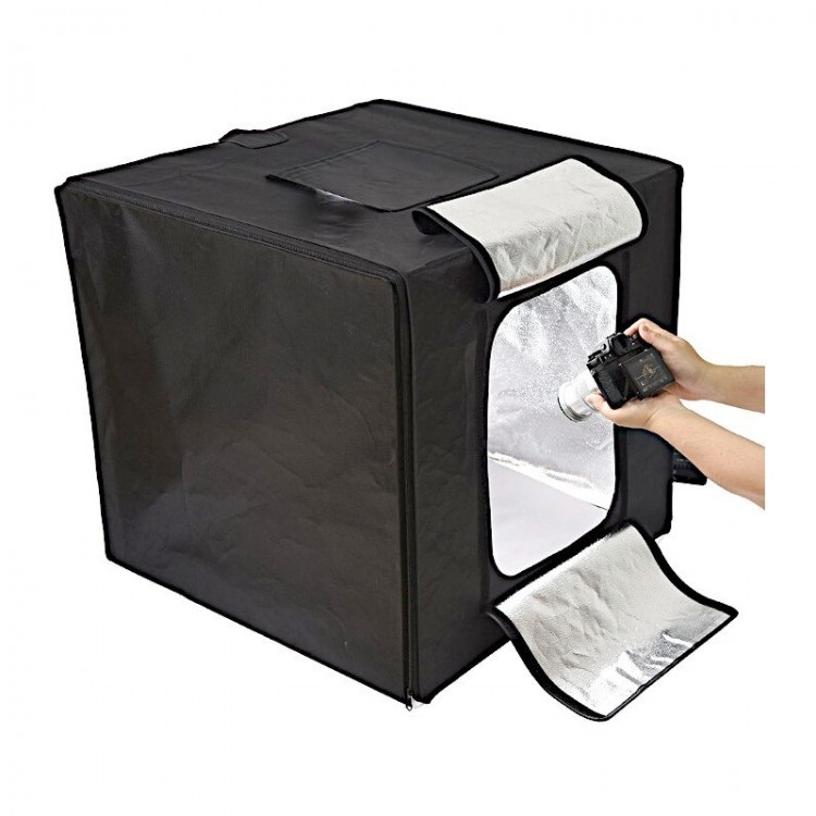 Godox LSD60 Tenda Luminosa per Fotografia - Mini Studio Portatile 60x60x60cm con Illuminazione a Doppia Luce LED e Diffusore