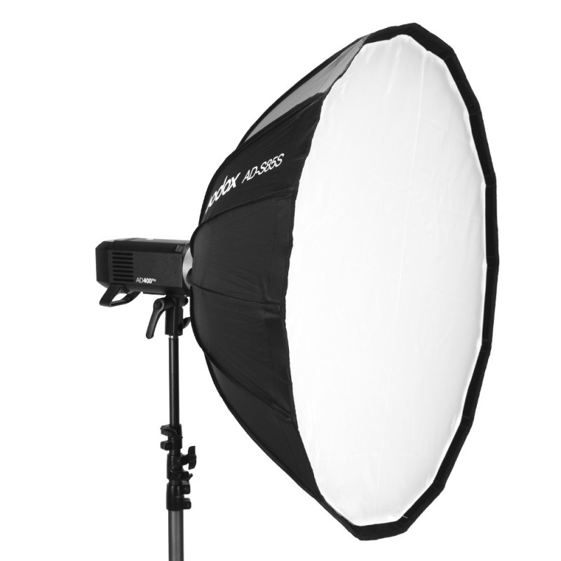 Godox AD-S85S Softbox Ottagonale 85cm Argento con Chiusura Rapida per AD300-400 Pro e AD400Pro