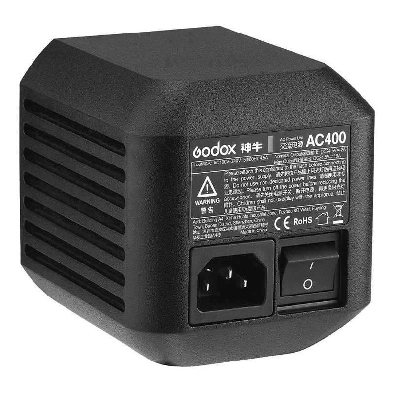Godox AC400 Adattatore di Alimentazione da Rete per AD400Pro - 100-240 V CA, Design Durevole e Moderno