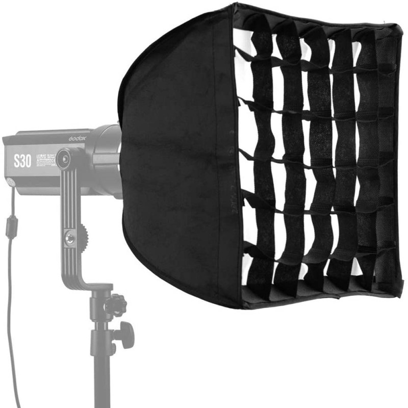 Godox SA-30 Softbox con Griglia 30x30cm per S30 - Illuminazione Morbida e Focalizzata