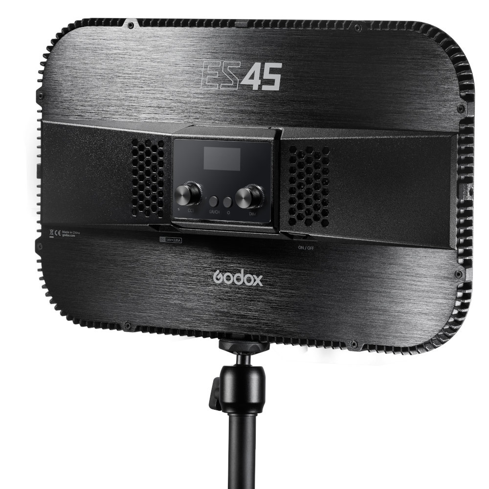 Godox ES45 Kit di Illuminazione LED per E-Sports - 2800K-6500K, Asta di Montaggio, Telecomando e App per Vlogging e Live Streaming