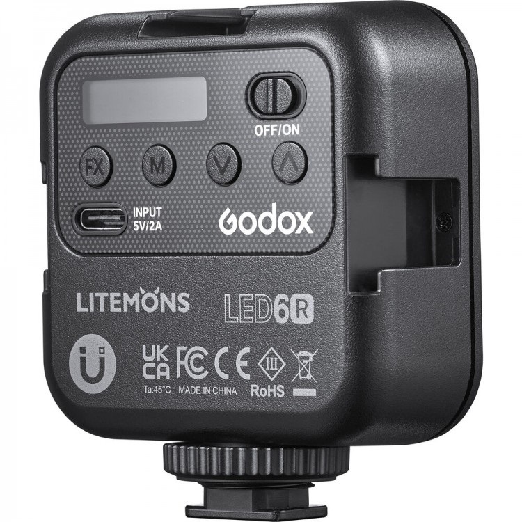 Godox Litemons LED6R Luce Video RGB - Bicolore 3200K-6500K, CRI 95, 13 Effetti Luminosi, Ricaricabile