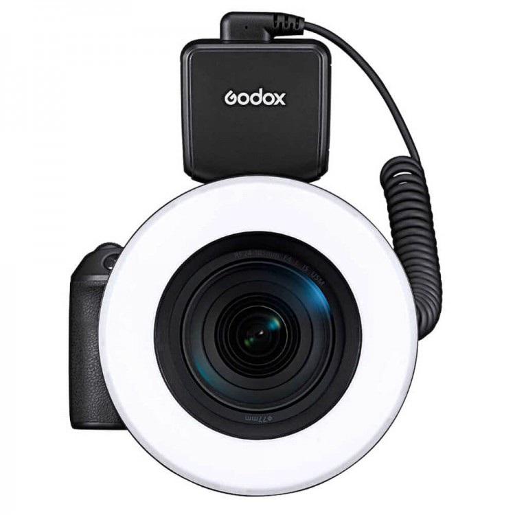 Godox Macro Ring72 Illuminatore Anulare a LED 8W con Temperatura di Colore 5600K per Fotografia Macro e Video
