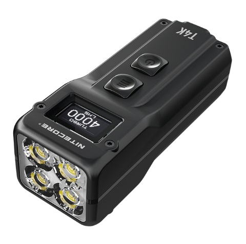 Nitecore T4K - Torcia Portachiavi 4000 Lumen Ricaricabile USB-C, Compatta e Versatile