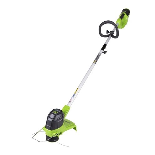 Greenworks G40LT Tagliabordi a Batteria 40V - Ampiezza di Taglio 30 cm, Filo Nylon 1,65mm con Autofeed, Altezza Regolabile, Leggero e Ben Bilanciato, SENZA Batteria e Caricabatterie