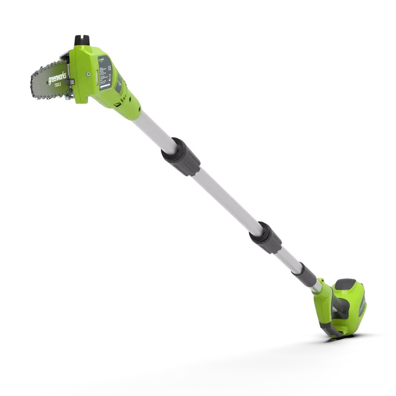 Greenworks G40PSF Potatore a Batteria 40V - Asta Regolabile fino a 2,58m, Lama da 20cm, Peso 3,64kg, Auto-Lubrificante, SENZA Batteria e Caricabatterie