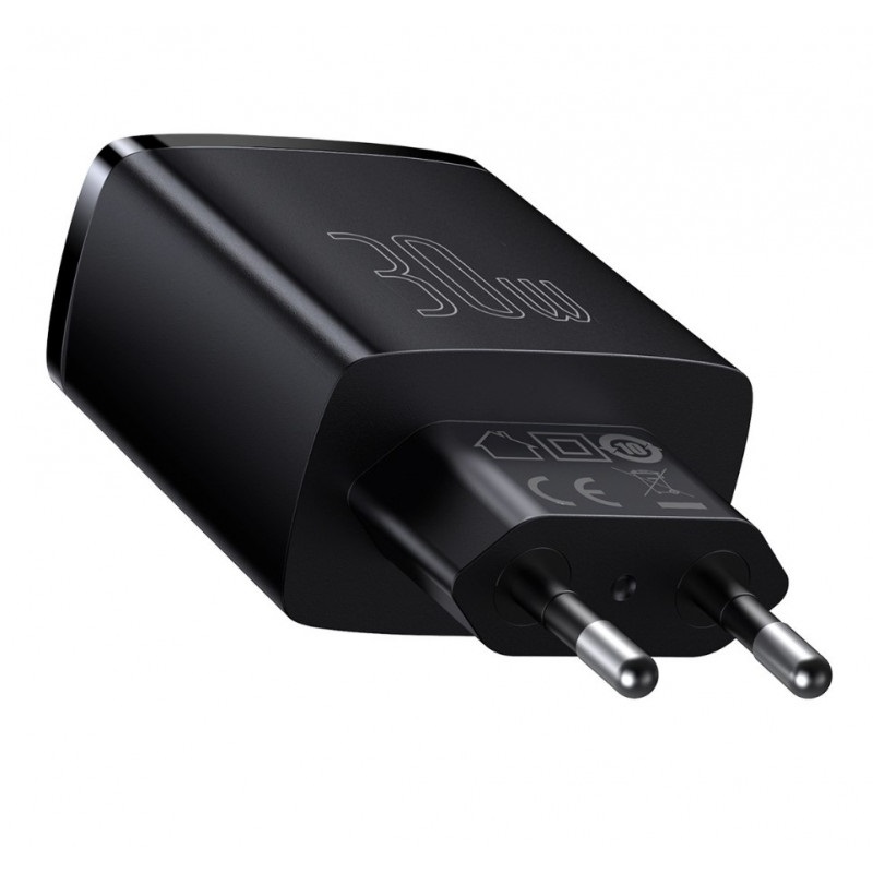 Baseus Alimentatore da rete 30W Nero - Ricarica rapida, compatto e per tre dispositivi