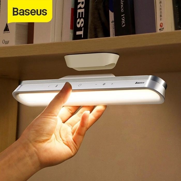 Baseus Lampada da Scrivania i-wok Pro Bianco - Lampada LED Ricaricabile con Dimming Magnetico
