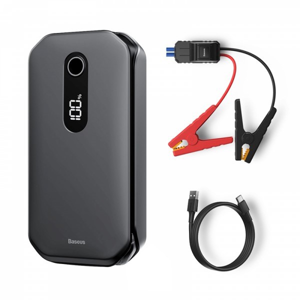 Baseus CRJS03-01 Avviatore Portatile da Auto Power Bank 12000mAh 12V 1000A/600A Nero