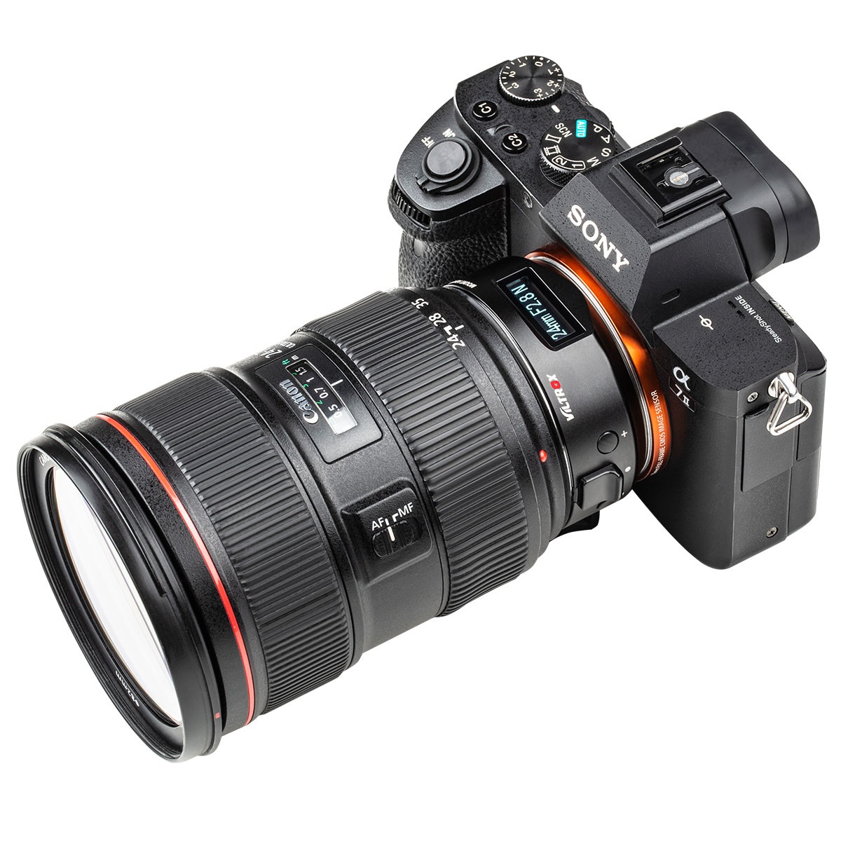 Viltrox EF-E5 Adattatore per Obiettivo Canon EF/EF-S su Sony E-Mount con Messa a Fuoco Automatica e Display OLED