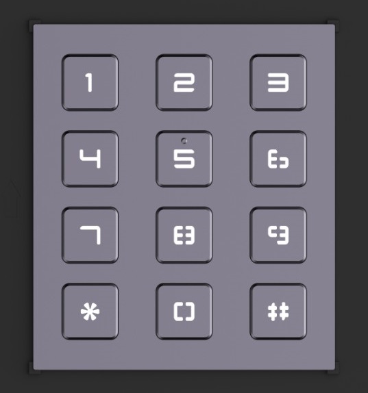 Hikvision DS-KD-KP Modulo Tastiera per Sistema Intercom - 12 Pulsanti Fisici, Retroilluminato, IP65, IK07