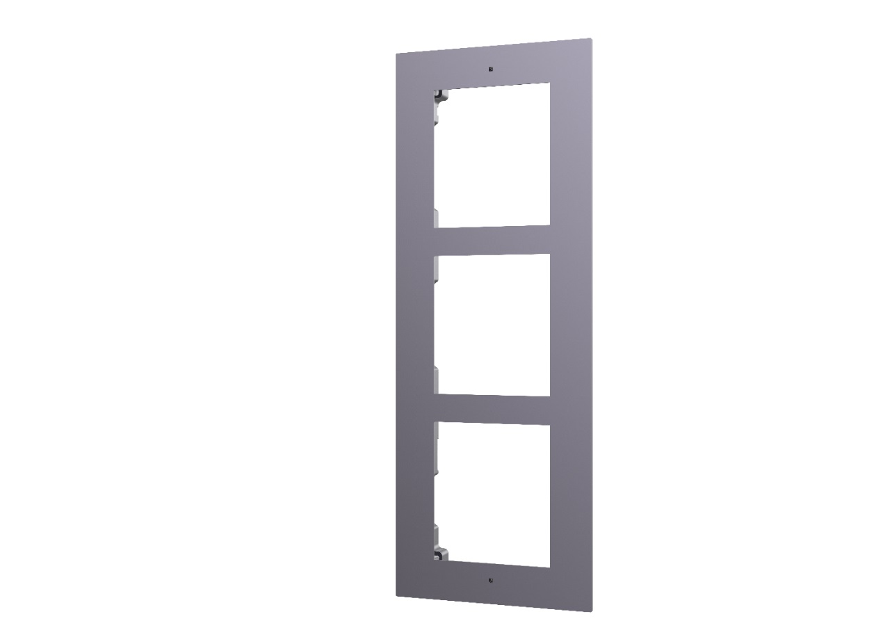 Hikvision DS-KD-ACF3 - Scatola da incasso per sistema intercom, 3 moduli, in plastica/alluminio