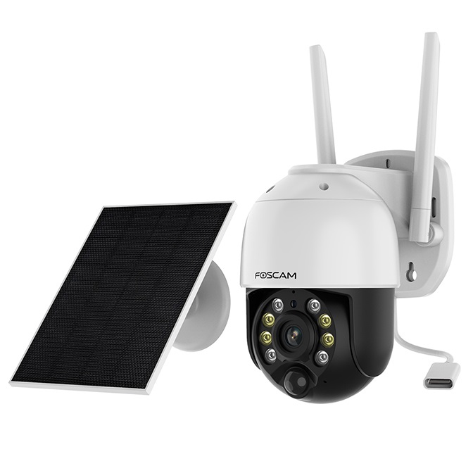 Foscam B4 Telecamera di Sicurezza IP Esterno Wireless 2560 x 1440 Pixel Bianco con Visione Notturna e Rilevamento PIR