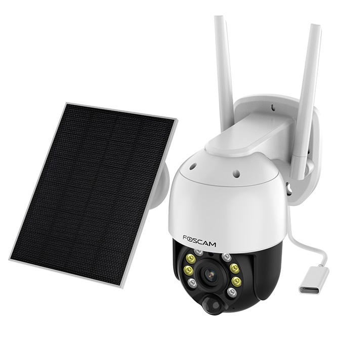 Foscam B4 Telecamera di Sicurezza IP Esterno Wireless 2560 x 1440 Pixel Bianco con Visione Notturna e Rilevamento PIR