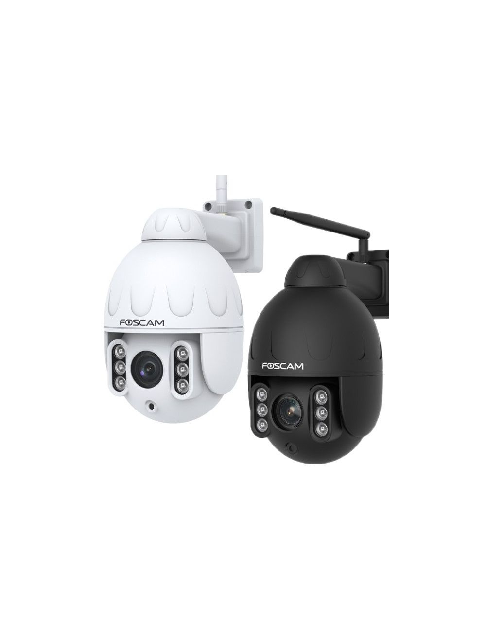 Foscam SD4 Telecamera di Sicurezza IP Dome PTZ 4MP con Zoom Ottico 4x, Visone Notturna e Riconoscimento di Persone
