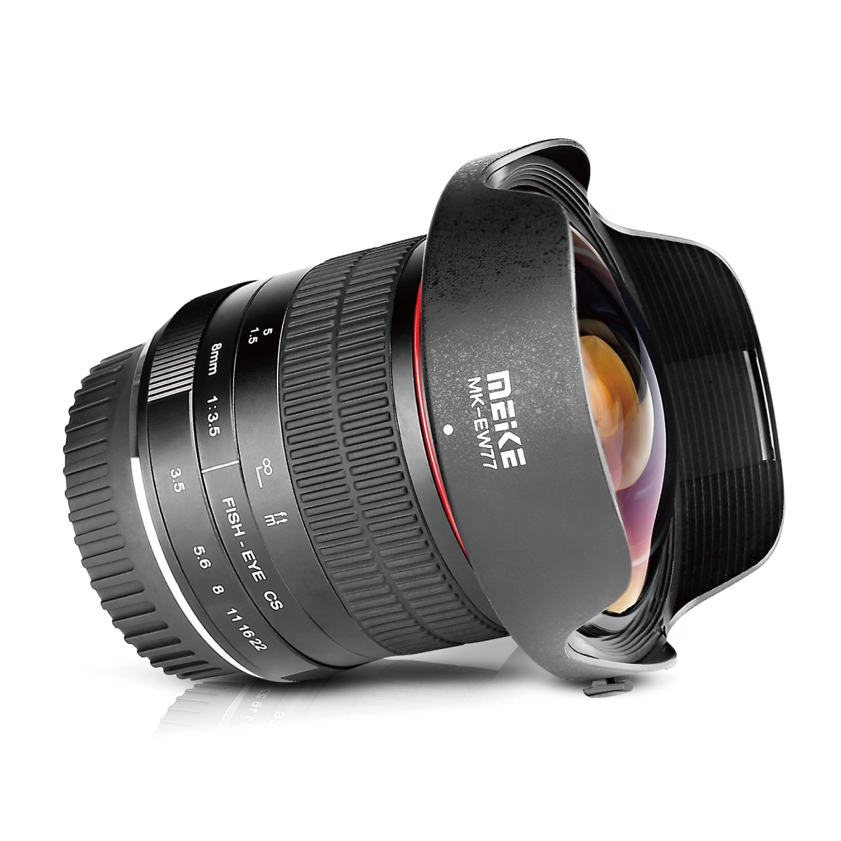 Meike MK-8mm F3.5 - Obiettivo Fisheye ultra grandangolare per Canon EF Mount Nero