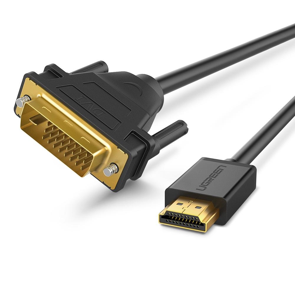 UGREEN Cavo HDMI a DVI 3M - 1080P Full HD, Bi-Direzionale, Connettori Dorati per Proiettori e HDTV