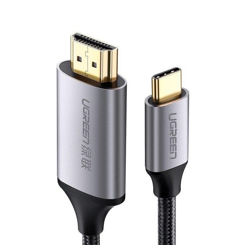 UGREEN Cavo USB-C a HDMI 4K UHD 1.5m in Alluminio Grigio e Nero