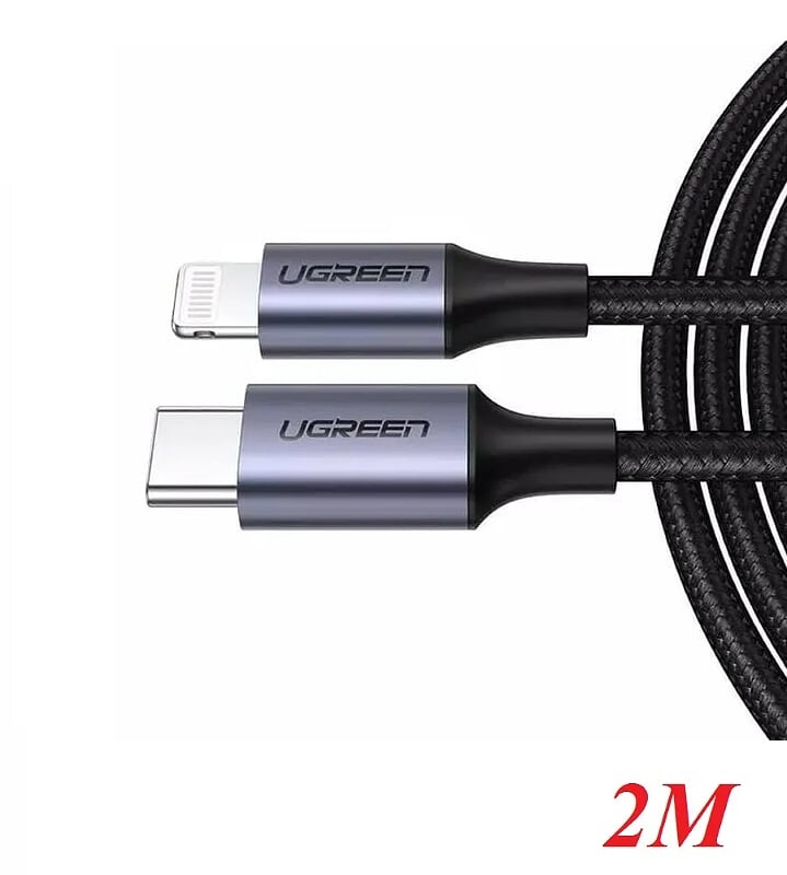 UGREEN Cavo USB C a Lightning MFi Certificato, Ricarica Rapida PD 18W, Compatibile con iPhone e iPad Pro (2M)