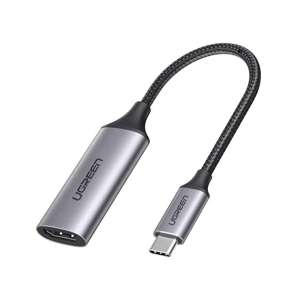 UGREEN 70444 Adattatore USB C a HDMI 4K@60Hz - 10CM, Alluminio/Nero, Compatibile con iPhone 16/15 Pro Max, MacBook M4 Pro, iPad e HDTV