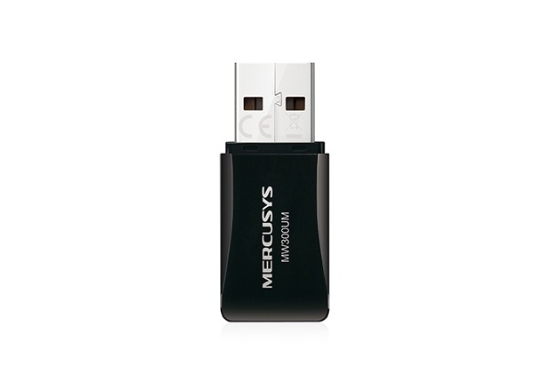 Mercusys MW300UM Mini Scheda di Rete e Adattatore USB Wireless N300 - Fino a 300 Mbps, 2.4GHz, USB 2.0, 2 Antenne Interne