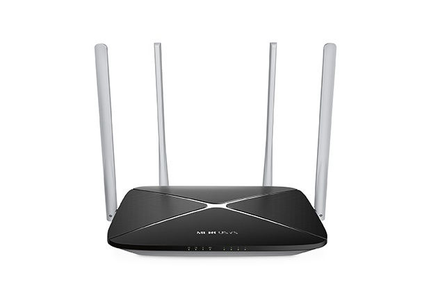 Mercusys AC12 Router Wireless Dual Band fino a 1200 Mbps - Wi-Fi 5 (802.11ac), 4 Antenne, 1 WAN 4 LAN, Nero