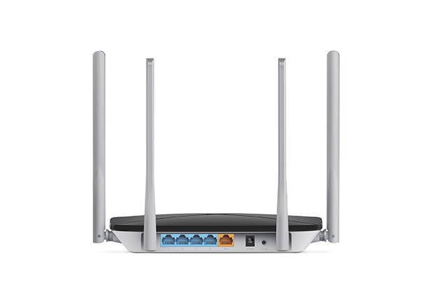 Mercusys AC12 Router Wireless Dual Band fino a 1200 Mbps - Wi-Fi 5 (802.11ac), 4 Antenne, 1 WAN 4 LAN, Nero