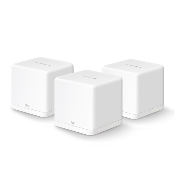 Mercusys Halo H30G (3-Pack) Sistema Wi-Fi Mesh Dual-band AC1300 - Wi-Fi 5 (802.11ac), 400 Mbps a 2.4 GHz 867 Mbps a 5 GHz, 2 Porte Gigabit, Antenne Interne