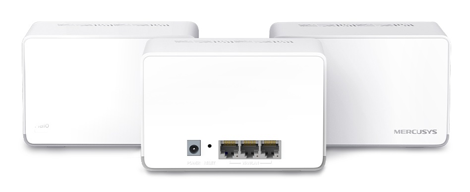 Mercusys Halo H70X Sistema Mesh Wi-Fi 6 AX1800 Dual-band (2.4 GHz/5 GHz) 3-pack Bianco - Copertura fino a 550 m²
