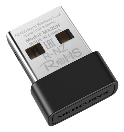 Mercusys MA20N Adattatore Wireless USB Dual Band AC650 - Velocità fino a 433 Mbps