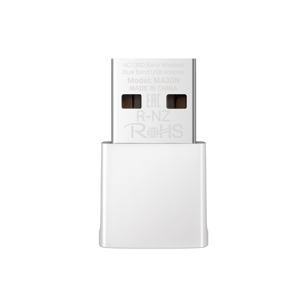 Mercusys MA30N - Adattatore USB Wireless Dual Band AC1300, Velocità fino a 867 Mbps, Nano Size, Plug & Play, Sicurezza WPA3