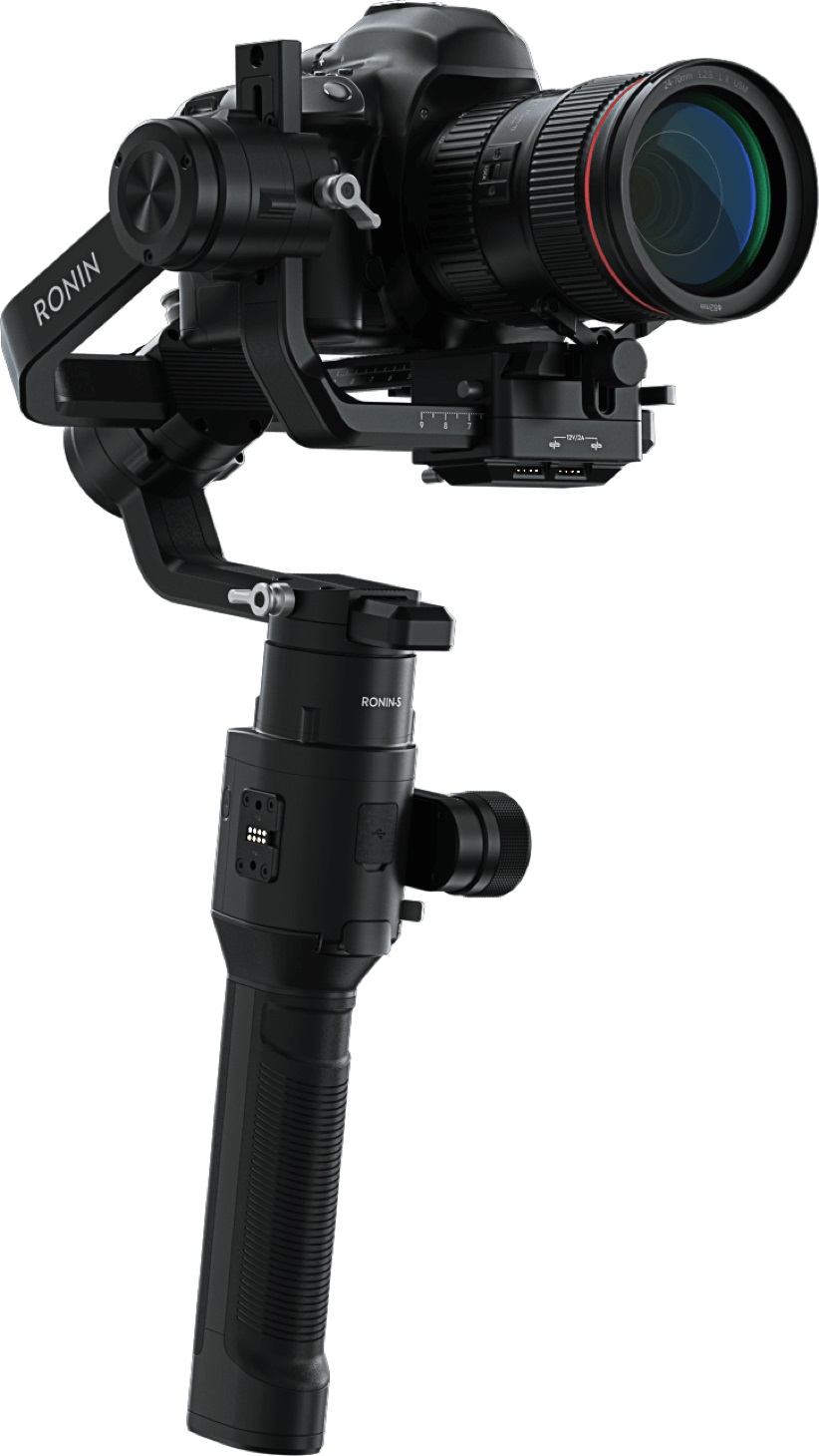 DJI Ronin-S Stabilizzatore Cardanico Gimbal 3 Assi per Fotocamere DSLR e Mirrorless, Autonomia 12 Ore, Tecnologia SmoothTrack, Controllo Messa a Fuoco Manuale