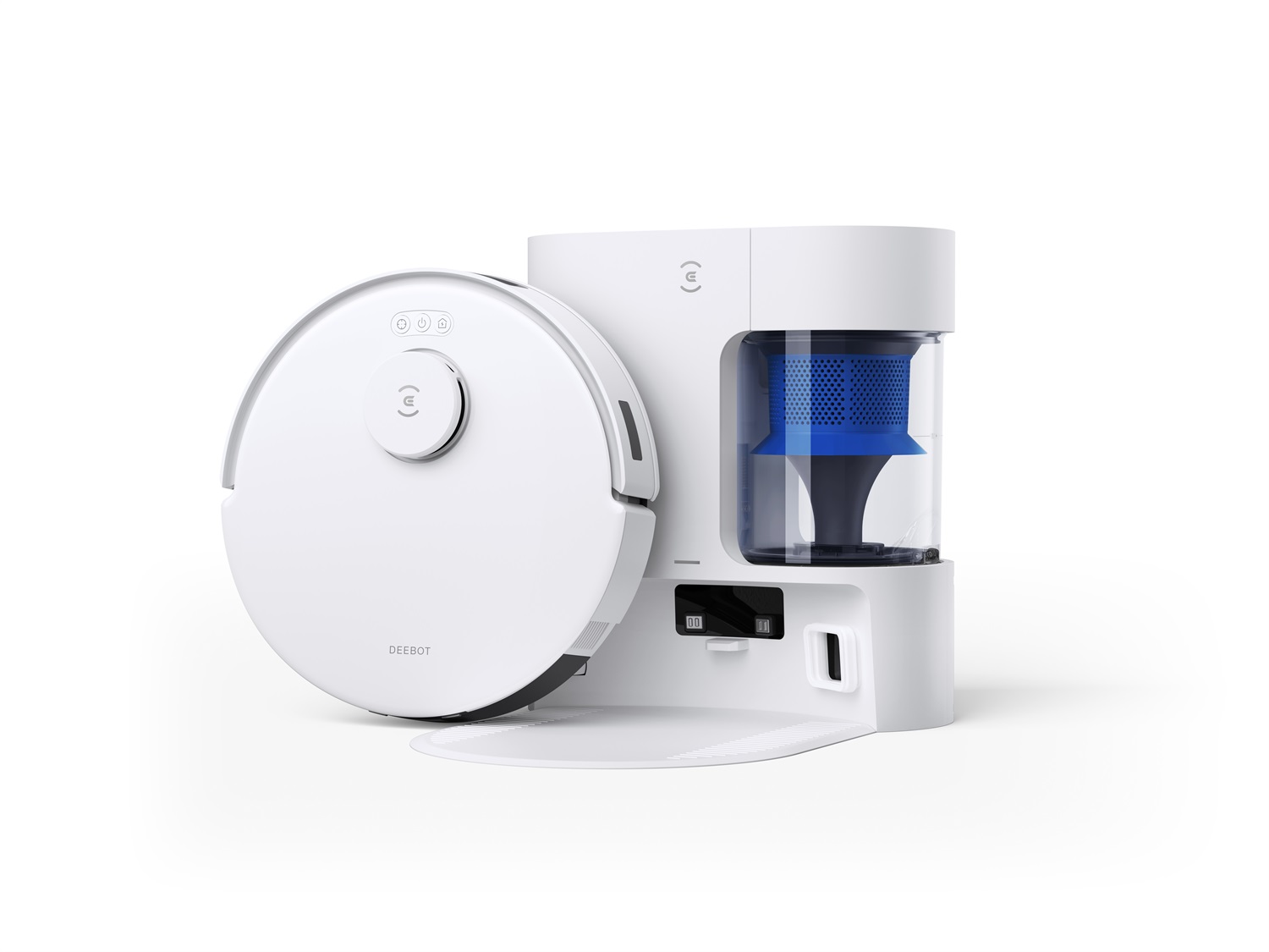 ECOVACS DEEBOT N20 Pro Plus - Robot Aspirapolvere e Lavapavimenti con Mappatura, 8000 Pa, Autonomia 300 min, Spazzola Antigroviglio, Contenitore Senza Sacco, Colore Bianco