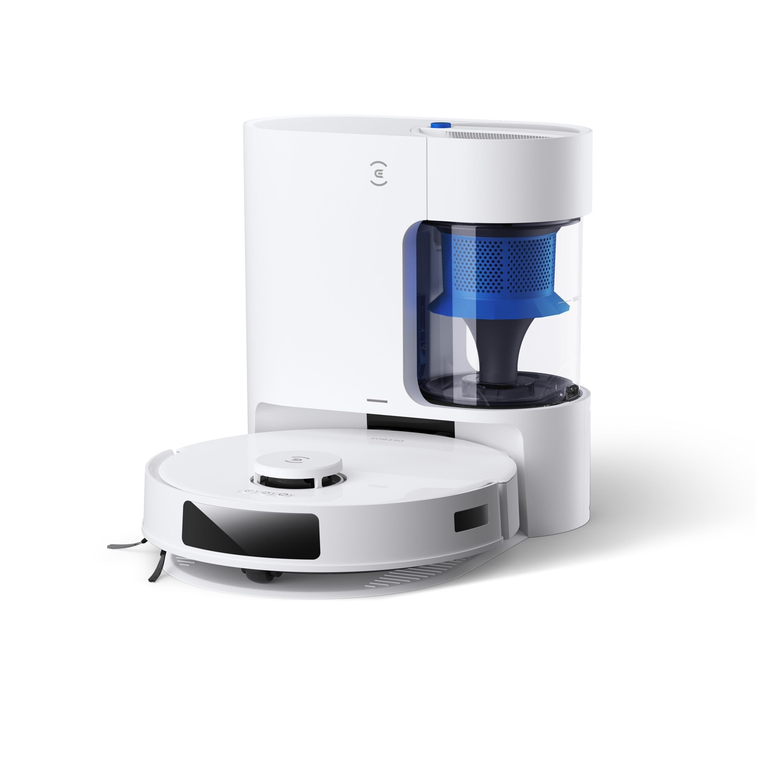 Ecovacs DEEBOT N20 PLUS Robot Aspirapolvere Senza Sacchetto Bianco, 8000 Pa, 0,4 L, Autonomia 300 min, Tecnologia PureCyclone