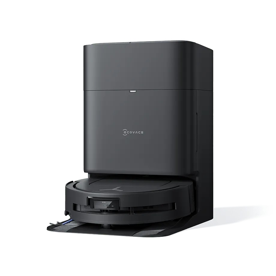 ECOVACS DEEBOT T80 OMNI Robot Aspirapolvere Lavapavimenti Nero, 18.000 Pa, Spazzola OZMO ROLLER, ZeroTangle 3.0, Lavaggio Mocio con Acqua Calda a 40-75 °C, Asciugatura ad Aria Calda, Capacità 3L, Senza Sacchetto