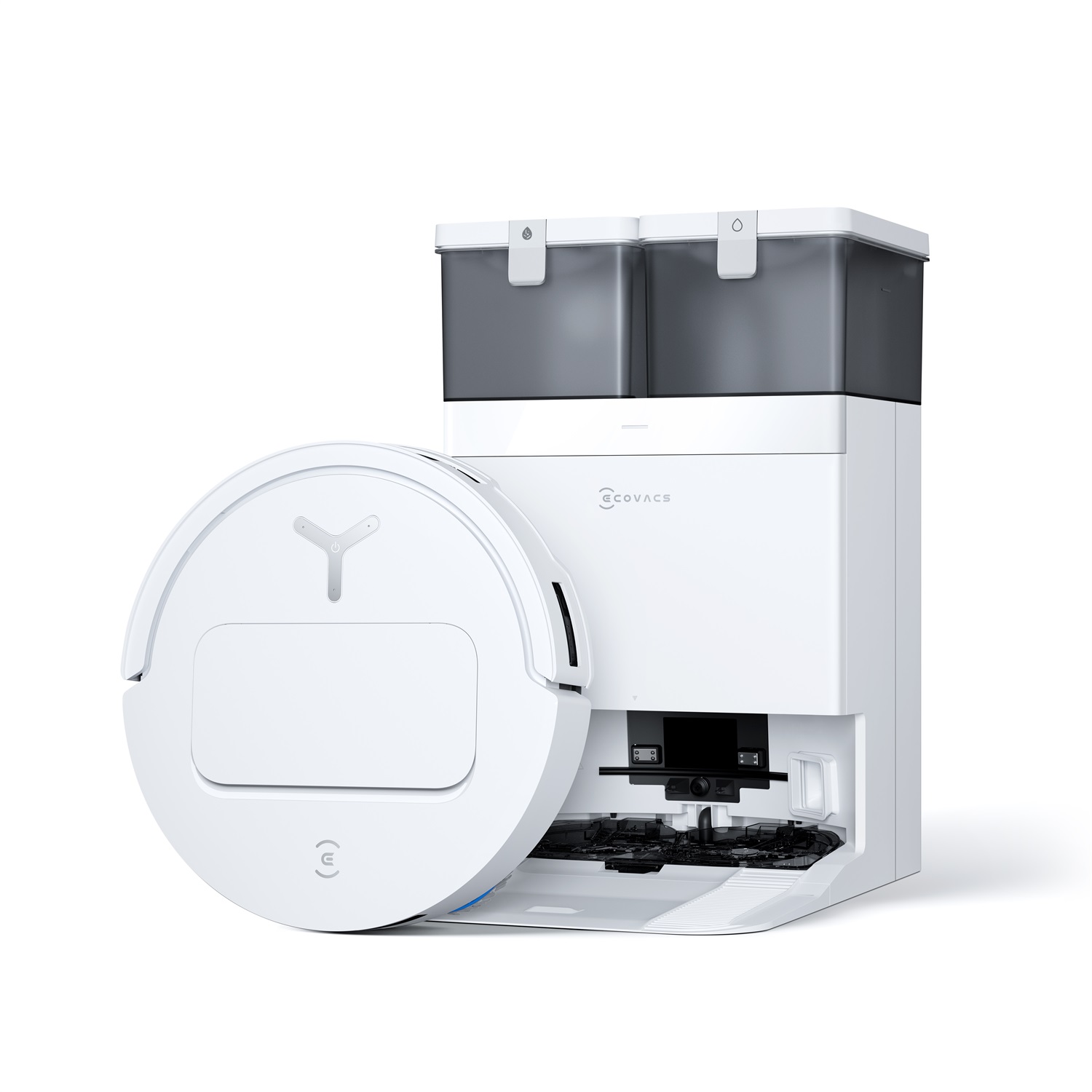 ECOVACS DEEBOT T50 OMNI Gen2 - Robot Aspirapolvere e Lavapavimenti Ultrasottile 81 mm, 21000 Pa, Spazzola Laterale Estensibile, Lavaggio con Acqua Calda a 75 ℃
