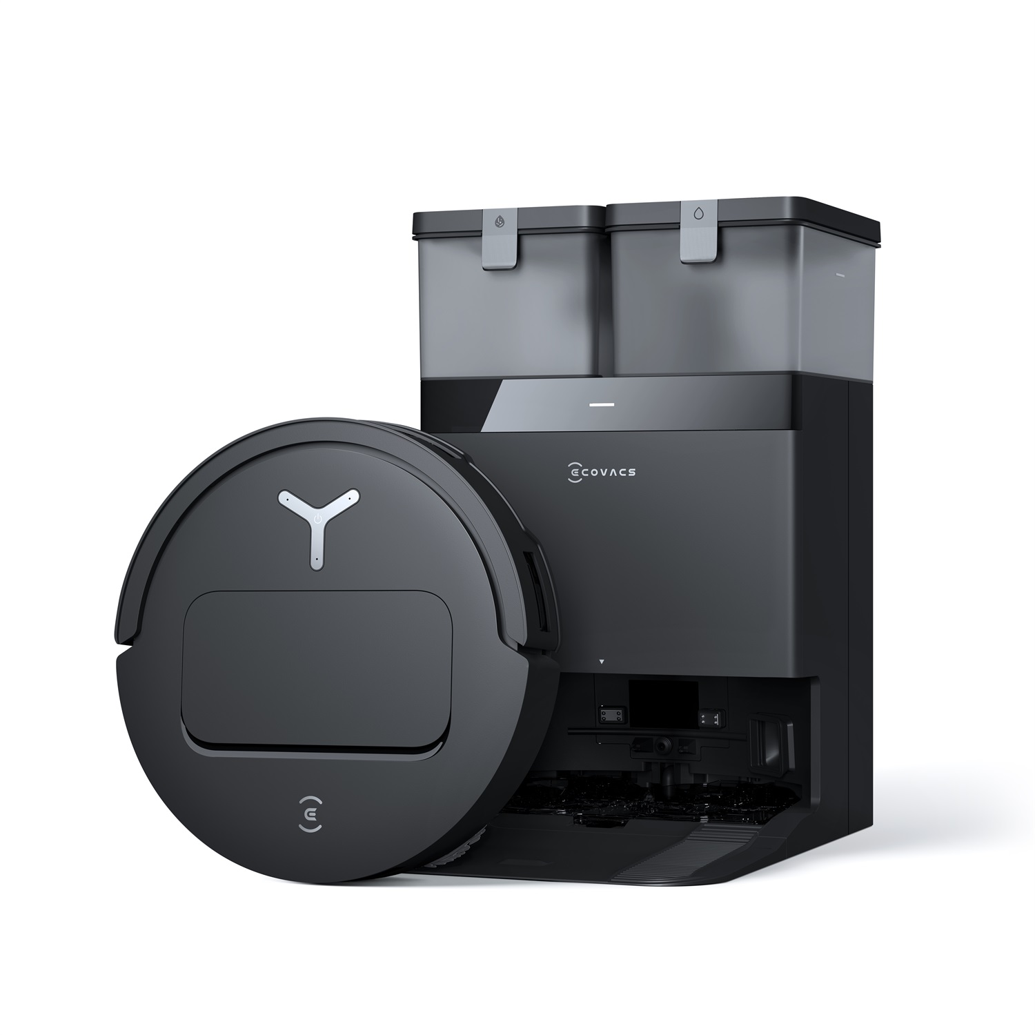 Ecovacs Deebot T50 Omni Gen 2 Robot Aspirapolvere e Lavapavimenti Nero, 0,26 L Sacchetto per la polvere, Rotondo, 63 dB, Autonomia fino a 175 min