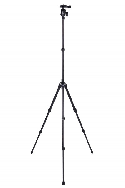 AOKA CMP163CL - Treppiede da viaggio in carbonio con testa a sfera KB20, 10 strati per massima stabilità e leggerezza