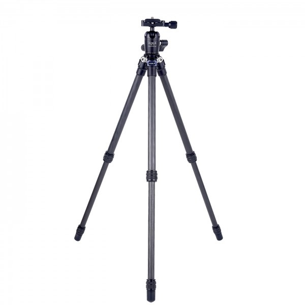 AOKA CMP163CL - Treppiede da viaggio in carbonio con testa a sfera KB20, 10 strati per massima stabilità e leggerezza