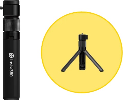 Insta360 CINGBTH/B Impugnatura per Bullet Time e Treppiede da Tavolo - Nero, Include Selfie Stick, Garanzia Ufficiale Nital 2 Anni