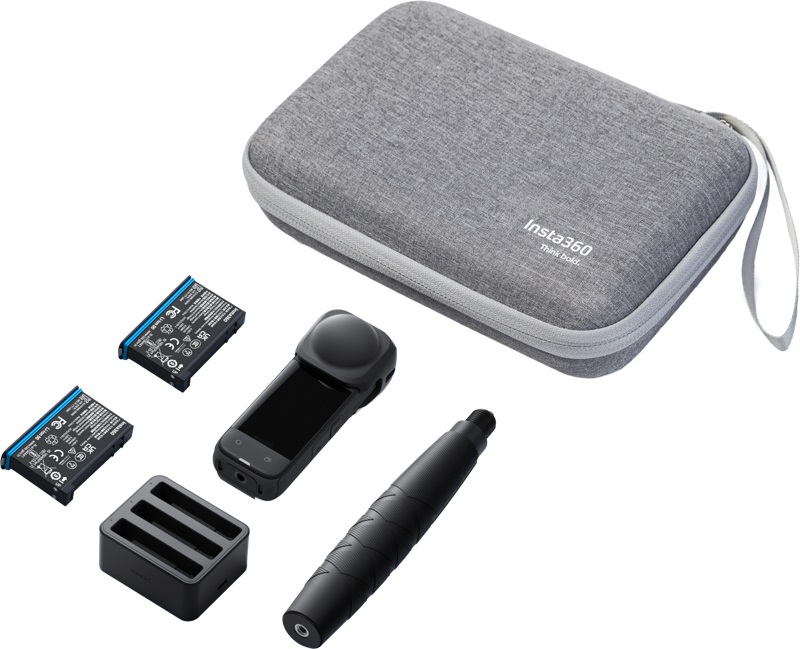 Insta360 Custodia da Trasporto per Fotocamera X4 - Compatibile con Due Batterie, Hub di Ricarica Rapida e Bastone Invisibile da 85 cm