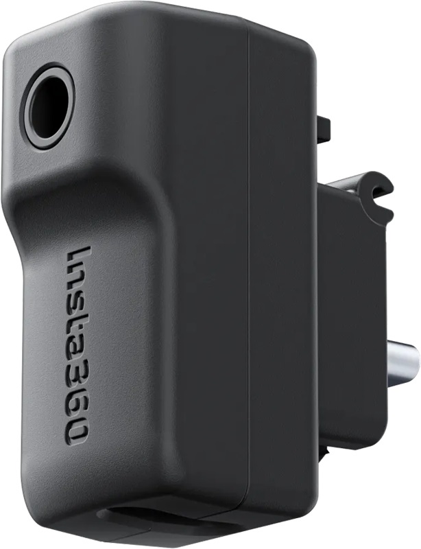 Insta360 Adattatore per Microfono Compatibile con X4 - Invisibile nelle Riprese 360, Design 2 in 1, Porte Type-C e 3,5 mm