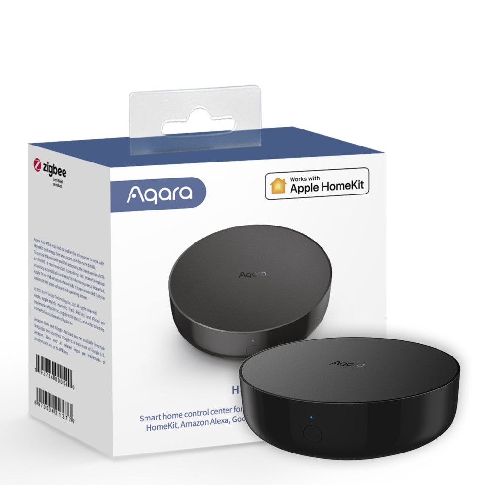 Aqara HM2-G01 Hub M2 - Unità di Comando Centrale Intelligente Wireless per Smart Home, Compatibile con Amazon Alexa e Google Assistant, Nero