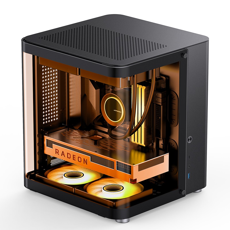 Jonsbo TK-1 2.0 Mini Tower Nero - Micro-ATX Case con Vetro Temperato, Supporto Radiatore 240mm e USB-C