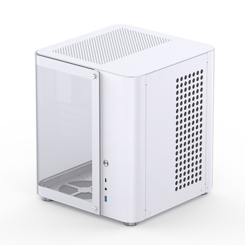 JONSBO TK-1 2.0 Mini Tower Bianco con Vetro Temperato, supporto ITX/M-ATX, fino a 280 mm GPU