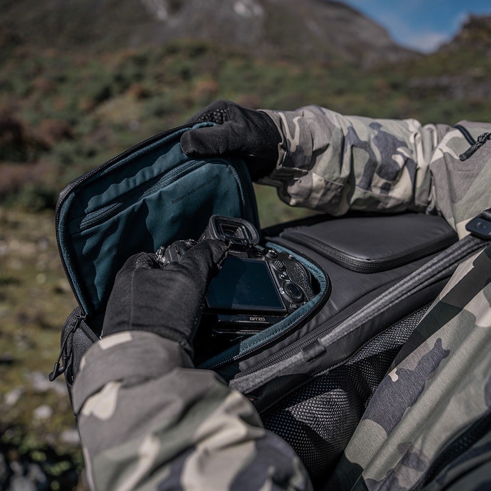 PGYTECH OneMo 2 Zaino per Fotocamera 25L Grigio Mimetico con Borsa a Tracolla Rimovibile