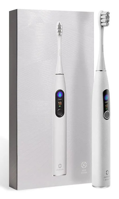 Oclean X Pro Elite Spazzolino Elettrico con Touch Screen, 84.000 Movimenti al Minuto, 32 Livelli di Intensità, 4 Modalità, Sensore di Pressione, Durata Batteria 35 Giorni, Impermeabile IPX7, Rumore Ultra Basso