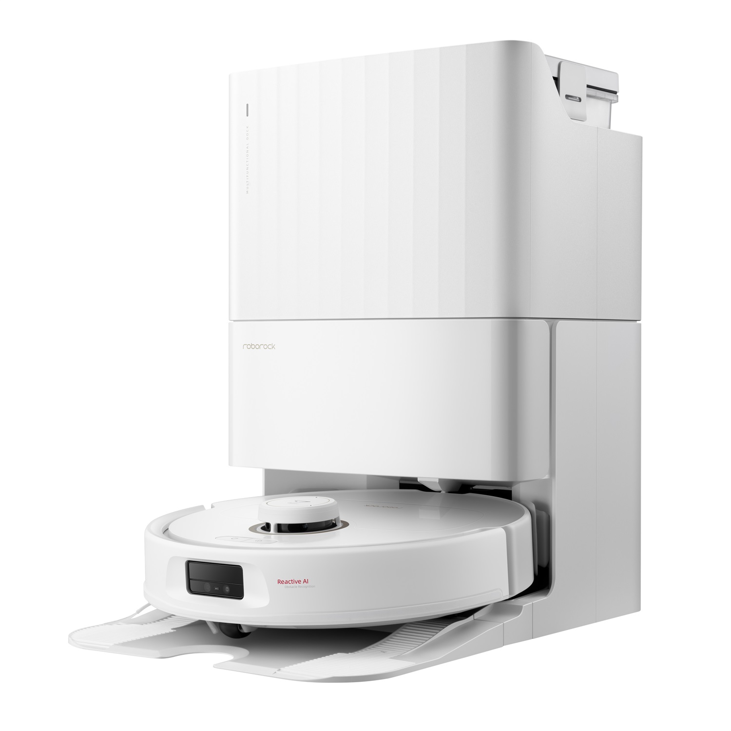 Roborock Qrevo MaxV Aspirapolvere Robot Senza Sacchetto Bianco - 60 W, Potenza Aspirazione 7000 Pa, Spazzola DuoRoller