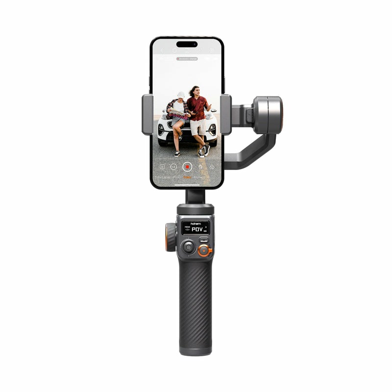 Hohem iSteady M6 Gimbal per Smartphone - Stabilizzatore a 3 Assi con Tracker AI e Luce di Riempimento, Compatibile con iPhone 16 Pro Max e Android